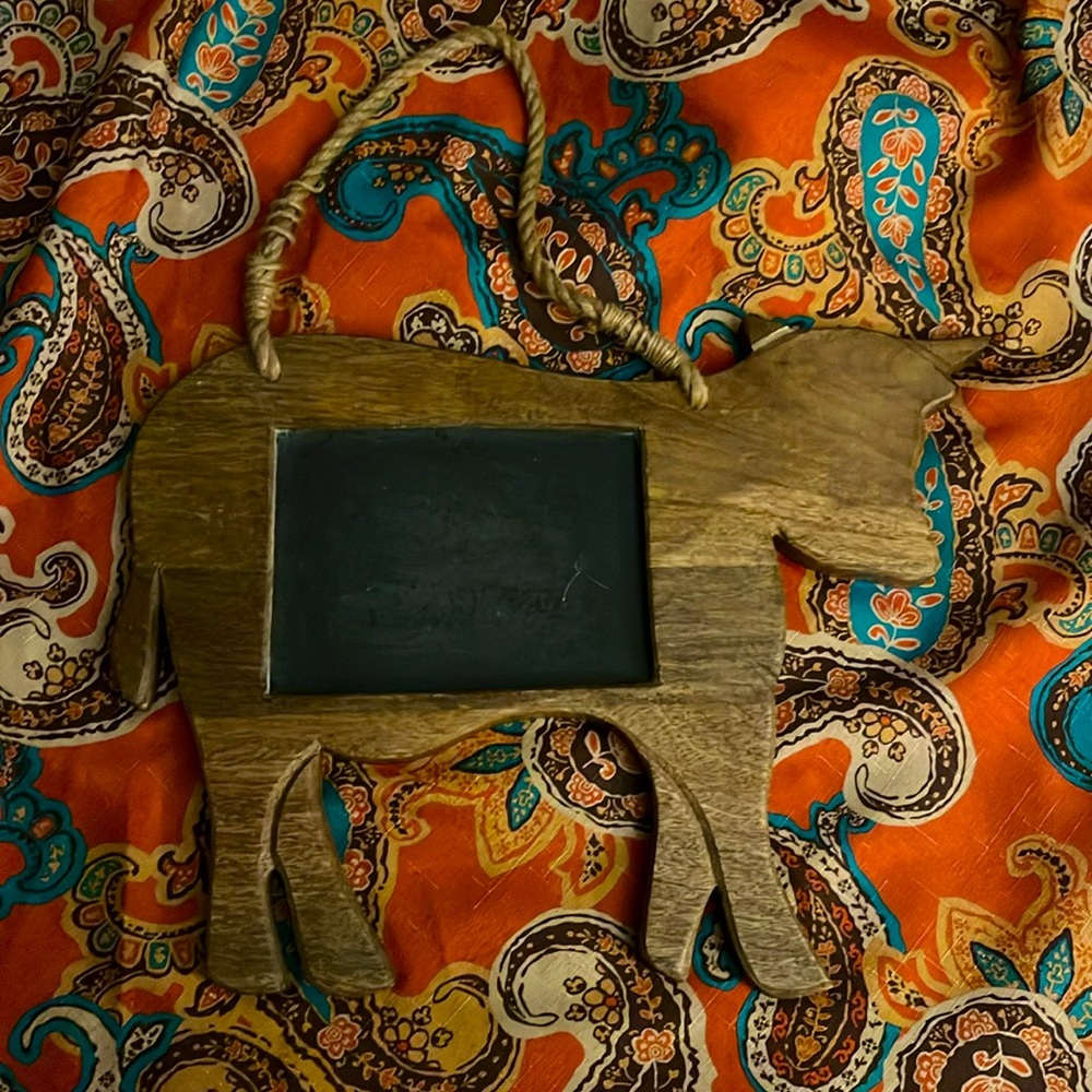 WOODEN COW Shaped Hanging Chalkboard Rustic Farmhouse Decor
